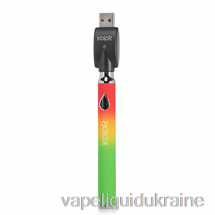 Vape Ukraine Leaf Buddi Kolor Twist Slim 650mAh Battery Rasta